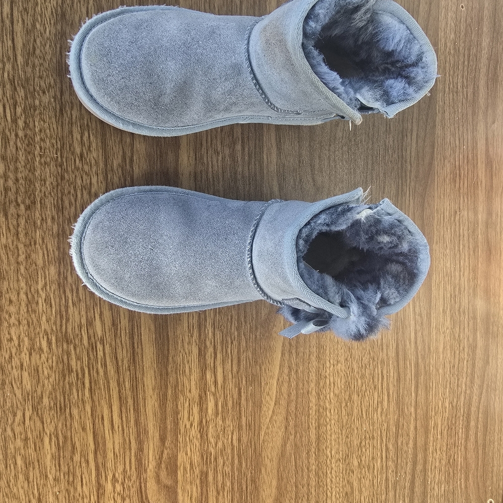 Cozy Gray /BLUE Kids Boots - Picture 7 of 9